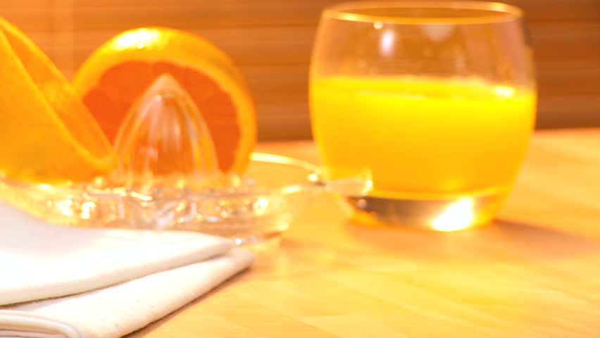 Croissants & freshly squeezed orange juice full of vitamins making breakfast an important start to a day