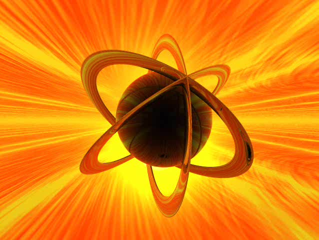 micro cosmos, a molecule, atom. Physics concept.
