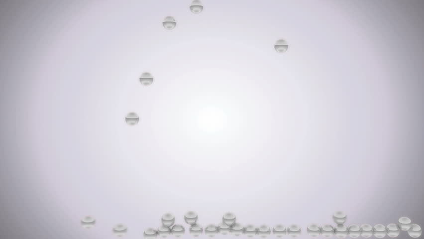 Filling the frame with transparent beads or balls