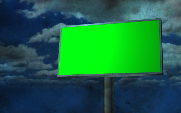 Blank Billboard with moving clouds