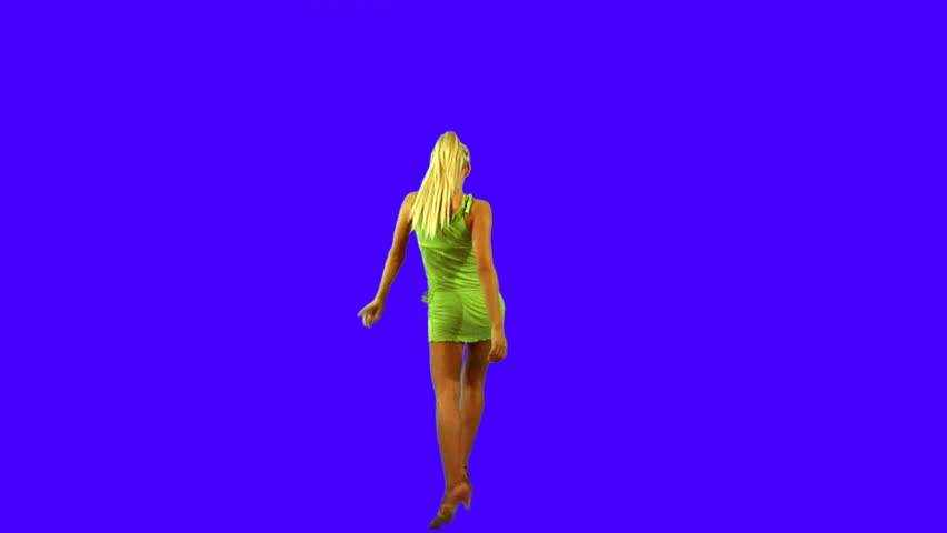 Blond girl dancing
