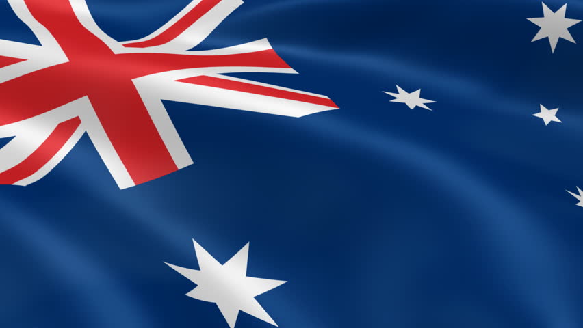 Australian flag in the wind. Part of a series.