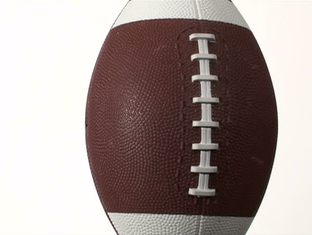 Football isolated on white wide - NTSC