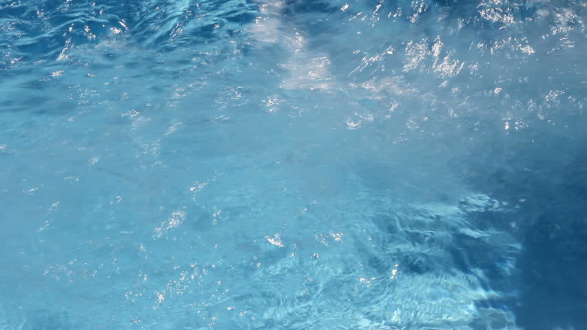 blue pool-water in dynamic movement