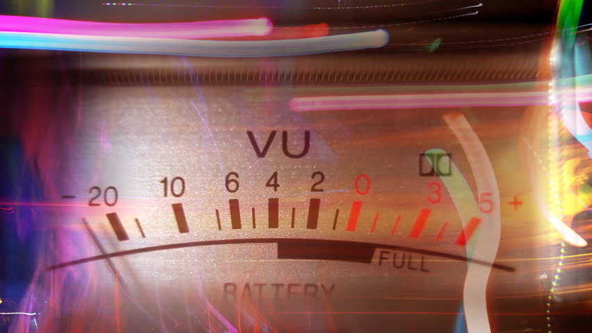 Power and battery levels on old ghetto blaster moving