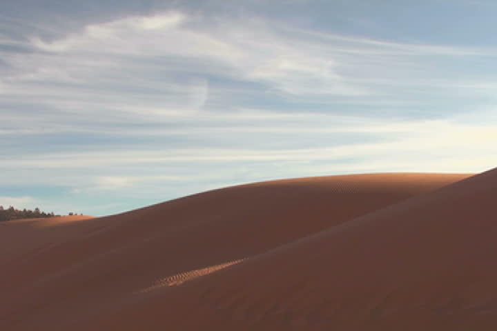 Time lapse over sand dunes. NTSC