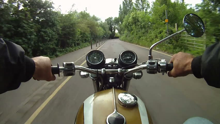 Motorbike journey along country road