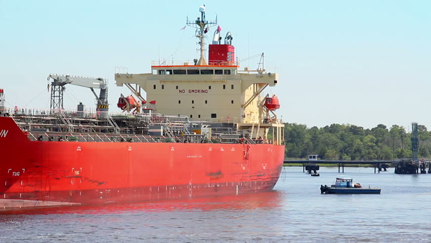 The shipyards on the Cape Fear River in Wilmington, North Carolina.