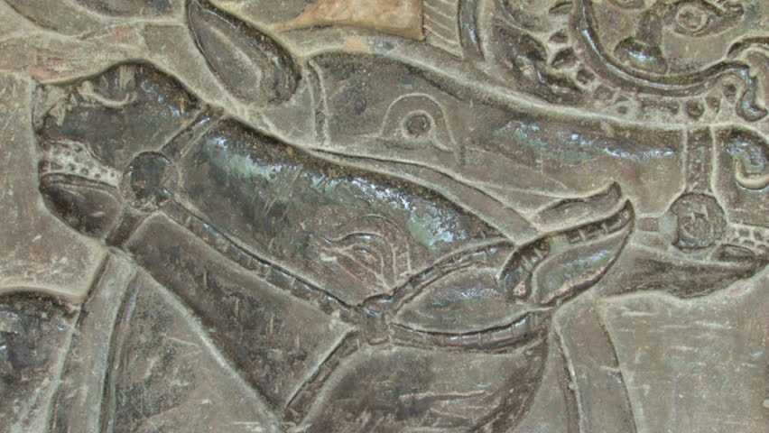 Bas Reliefs Sculpture Angkor Wat, Cambodia 