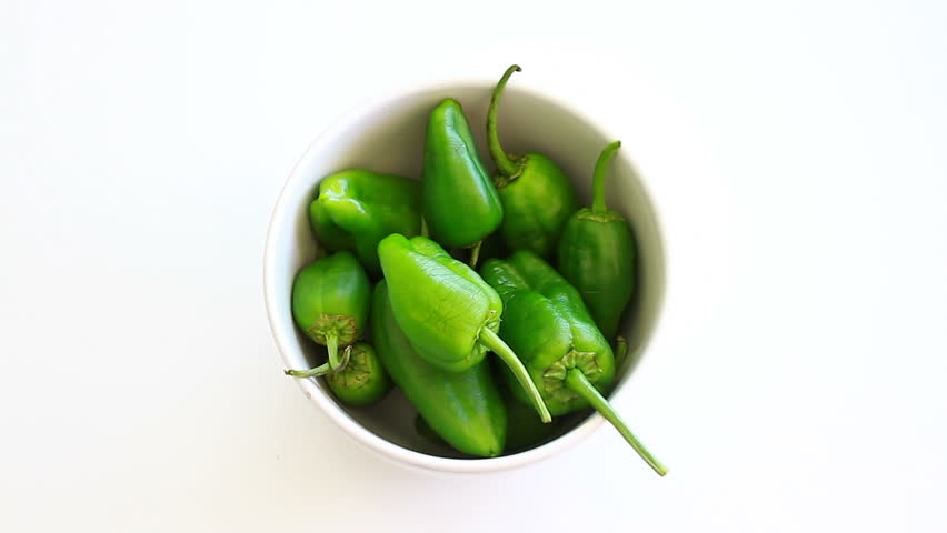 Small green chillies peppers