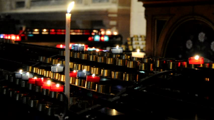 Candles in church