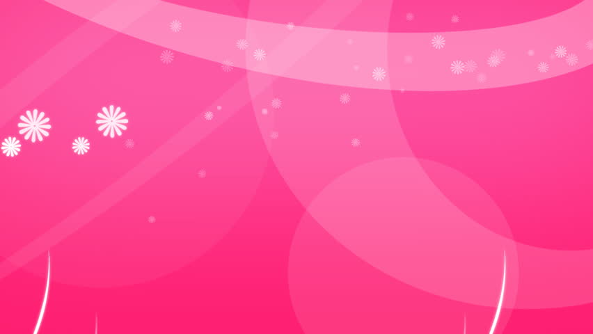 Computer-rendered animation for botany with pink shrub. 