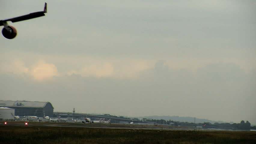 Plane landing at International Airport