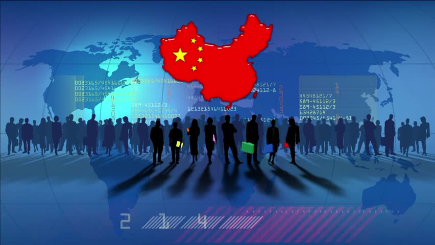 Video motion background: China statistics bars