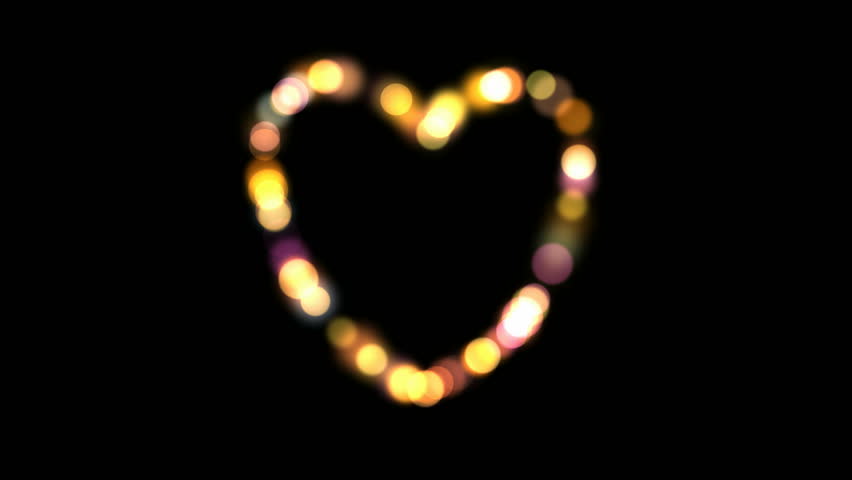 Garland out of focus. Form of heart.