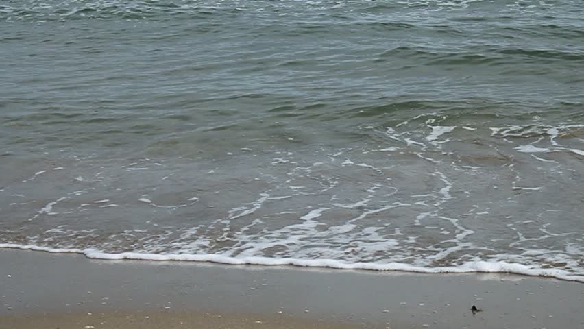 Sea water lapping at the shore 