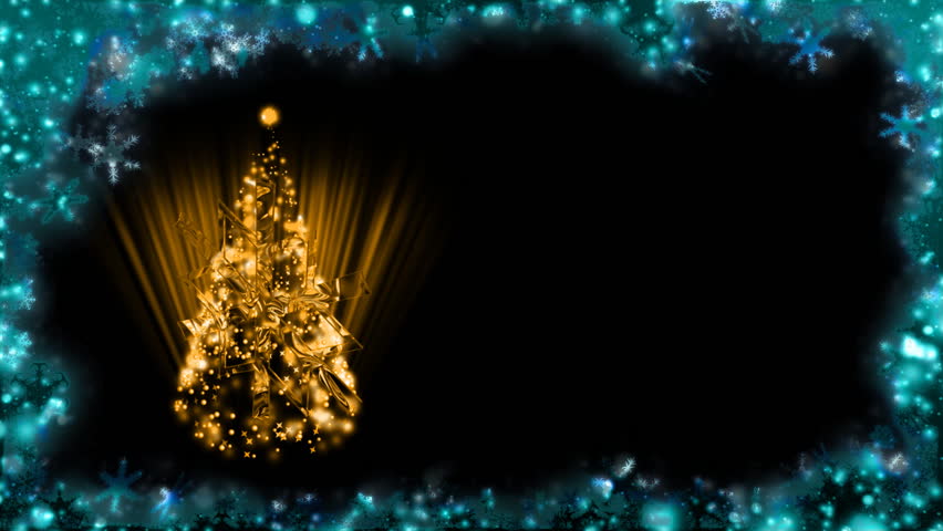 Christmas Card - Christmas 29 - Animated Christmas background with glowing christmas tree and space for your texts. Loop-able.
