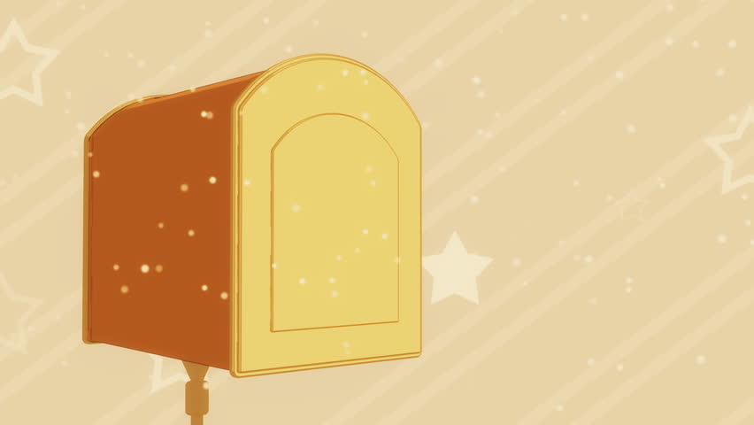 A 3D rendered mailbox with a floating stream of mail releasing. 