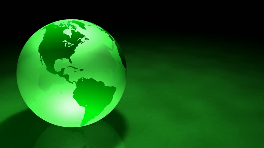 Glassy Green colored Earth Animation.  Alpha Matte make it ready to be used on another background or Footage. Seamless Loop
