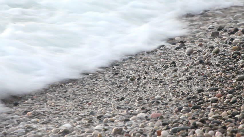 waves and stone beach
