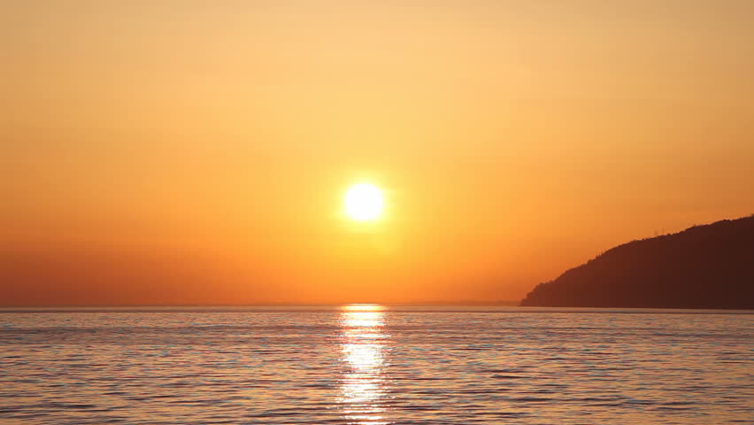 sunset and sea