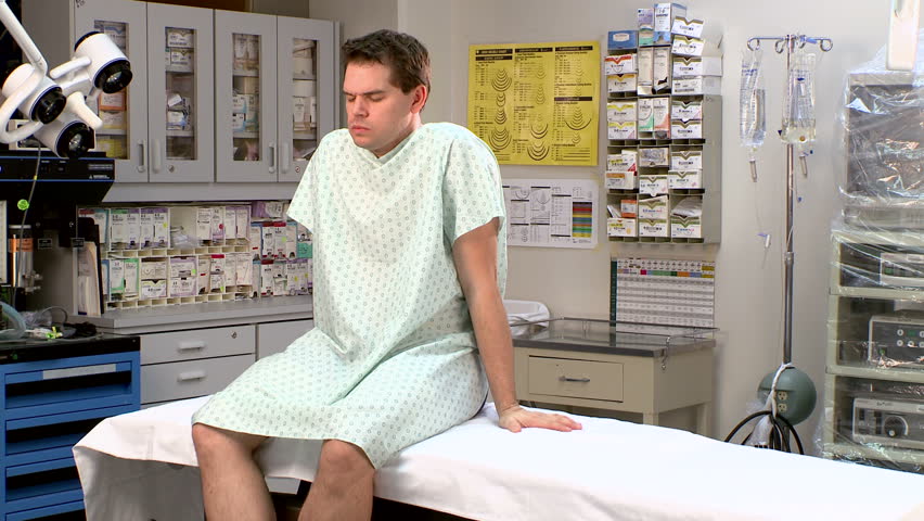 Solemn man waits for medical tests results under stress