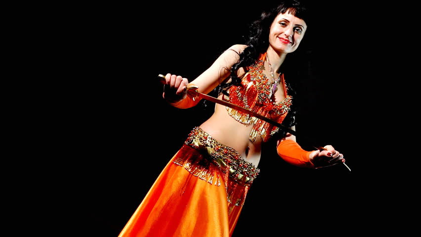 Woman - belly dance - shake hips 