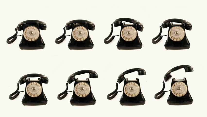stopmotion of an old style telephone ringing