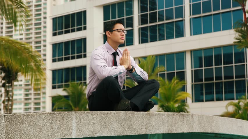 Image result for asian businessman meditate