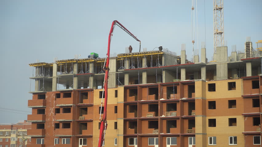 The Construction Of Multistory Apartment Stock Footage Video 100