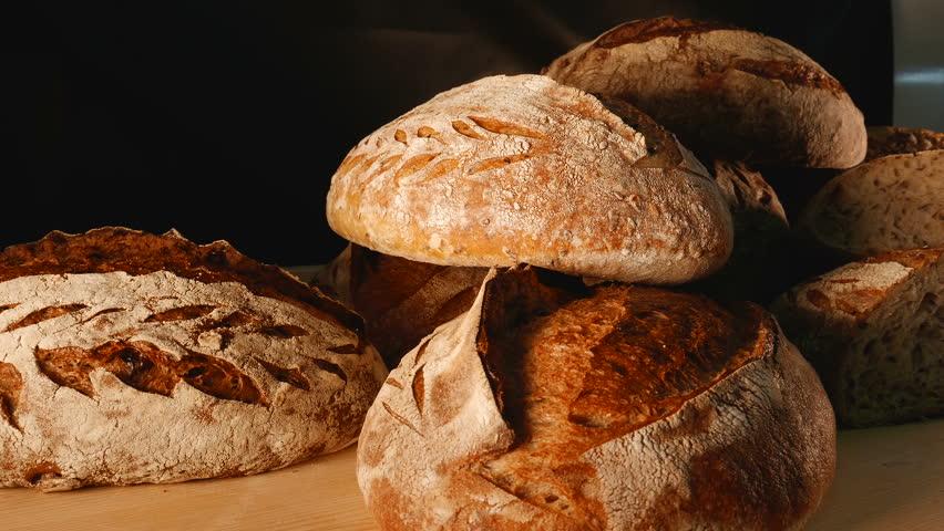 Fresh Baked Bread Beautiful Bread Stock Footage Video 100
