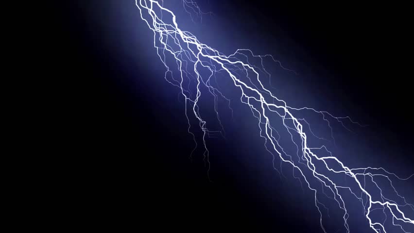 Thunderbolt Lightning On Black Background. Stock Footage Video 30130933 ...