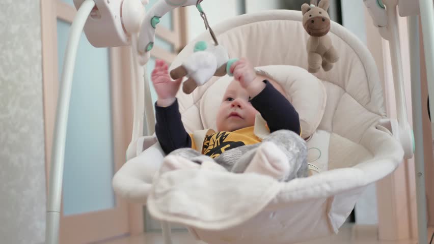 Newborn Baby Boy Swinging On Stock Footage Video 100 Royalty Free 1008049027 Shutterstock