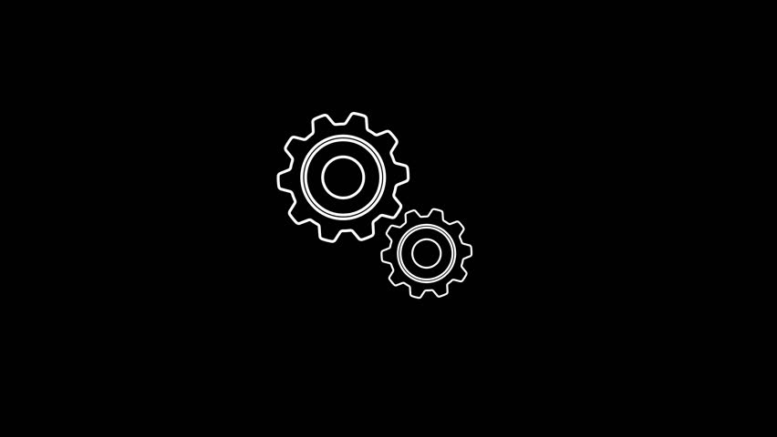 Animation Modern Mechanical Gears Abstract Design Background. Cogs ...