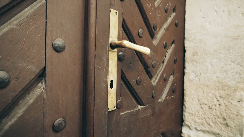 Female Hand Open Old Door Stock Footage Video 100 Royalty