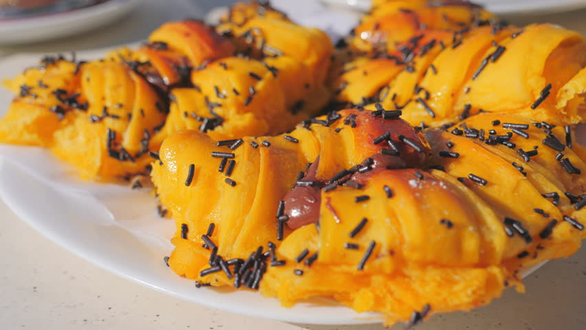 French Chocolate Croissant Filled Video Clips French Chocolate Croissant Filled Video Clips