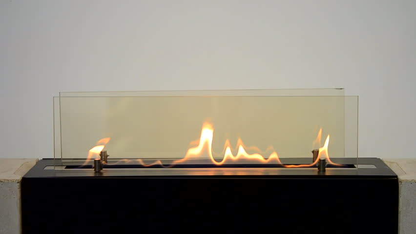 Modern Bio Fireplot Fireplace On Stock Footage Video 100