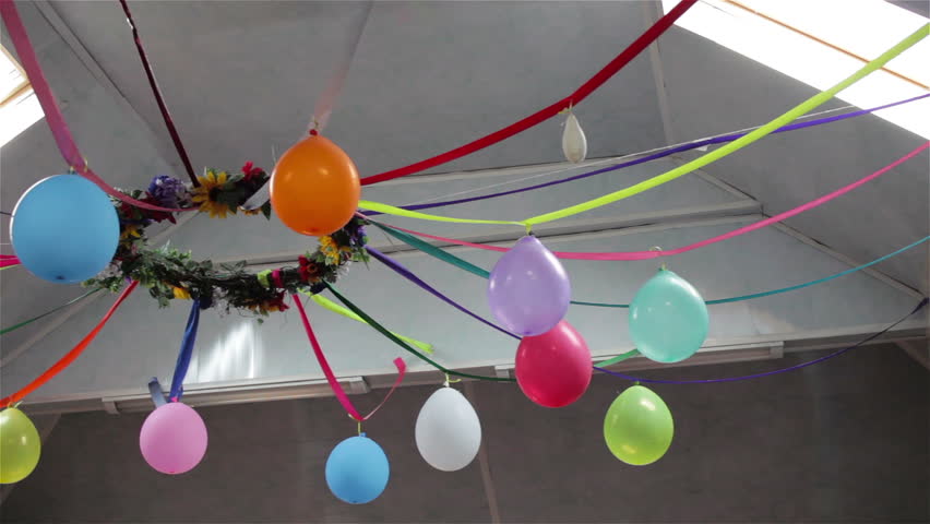 Balloons Under The Ceiling Hanging Balloons Stock Footage Video 100 Royalty Free 1009350257 Shutterstock