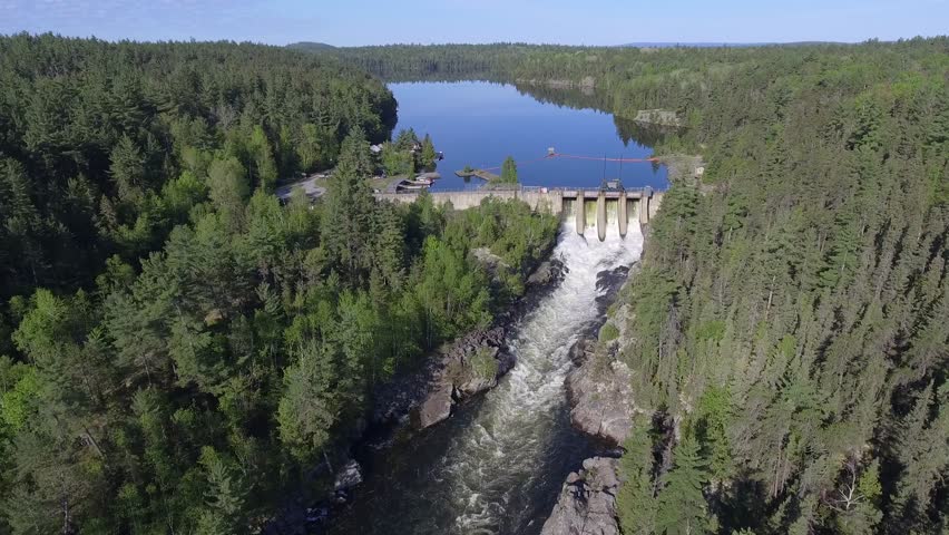 Aerial Hydro Dam in the วิดีโอสต็อก (ปลอดค่าลิขสิทธิ์ 100 Hydroelectric Power Station, Waterfall at วิดีโอสต็อก (ปลอด