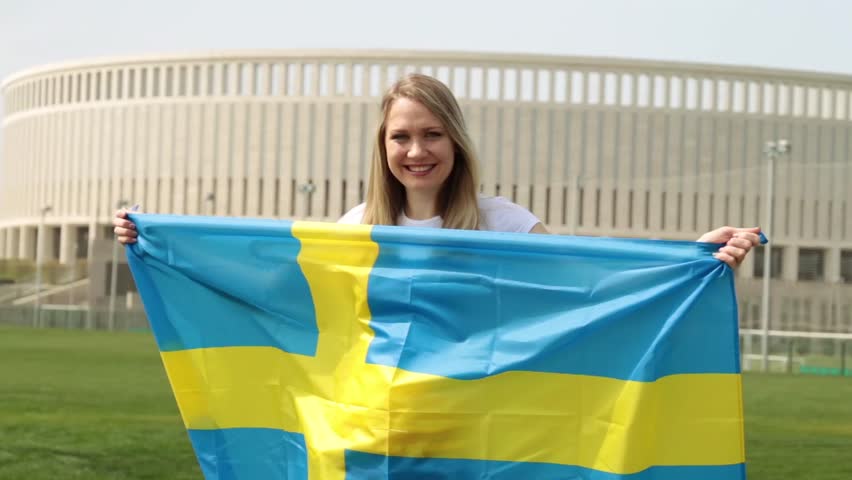 Image result for swedish girl with flag