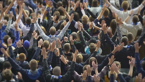 Crowd Fans Clapping Hands Stadium Stock Footage Video Royalty-free) 1010842667 | Shutterstock