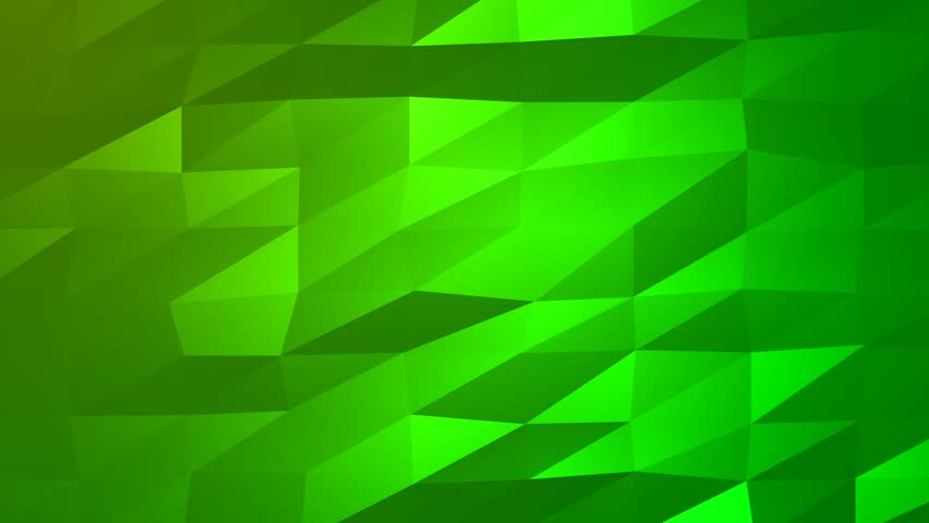 Loopable Abstract Green Low Poly Stock Footage Video (100%  