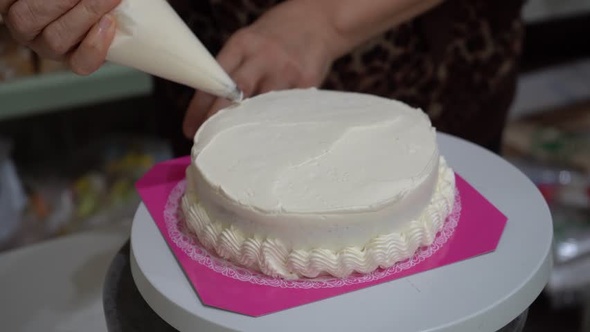 Elegant Rose Butter Cream Cheese Stock Footage Video 100 Royalty