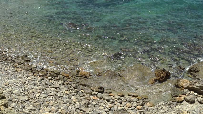 Pebble Stone Beach With Soft Stock Footage Video 100 Royalty Free Pebble Stone Beach With Soft Sea Waves