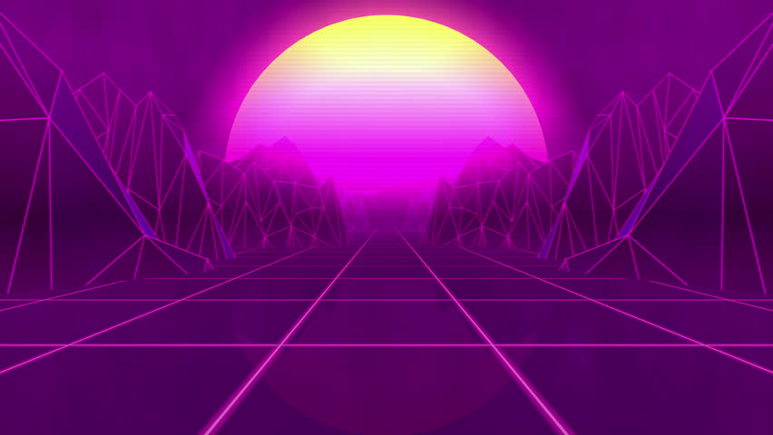 Retrowave Background 80s Vibes Stock Footage Video 100 Royalty Free 1012479047 Shutterstock