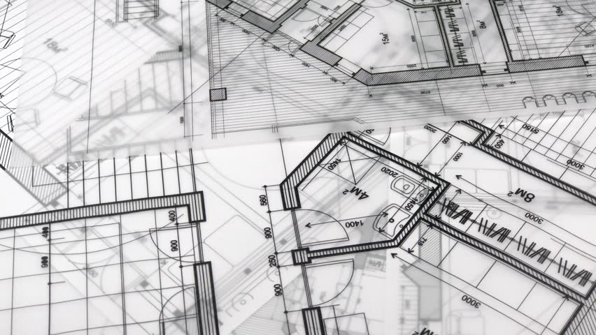 Blueprints Architectural Drawings Architectural Stockvideos