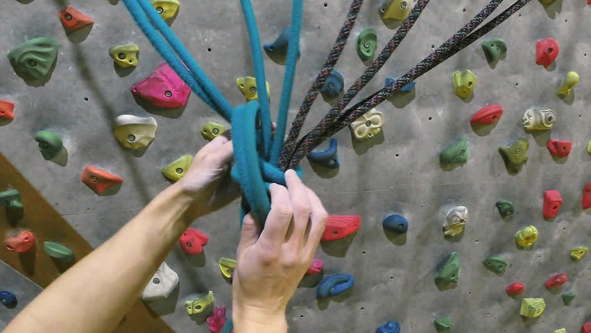 Rock Climbing with Cords and Ropes image - Free stock photo - Public ...