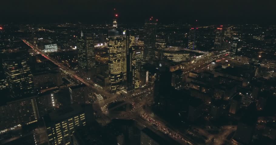 Night Skyline and Cityscape of Warsaw image - Free stock photo - Public ...