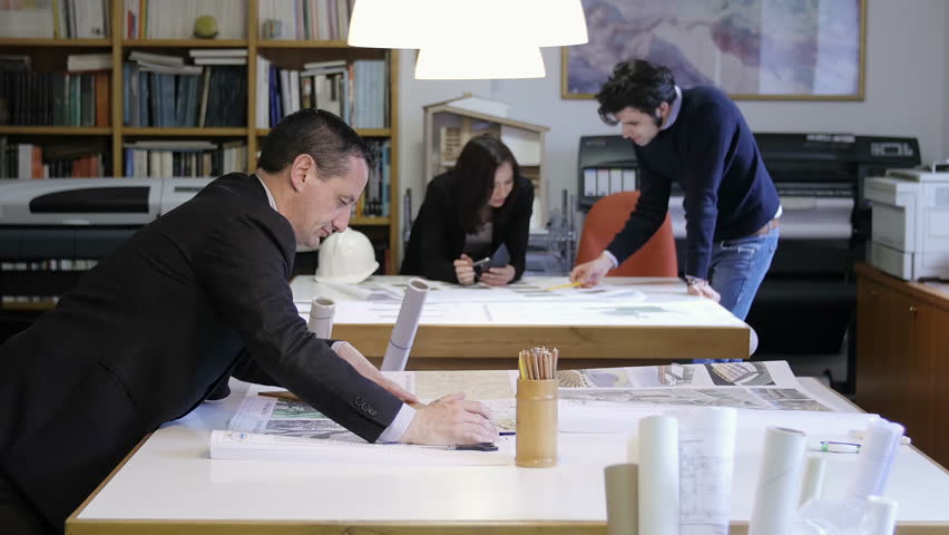 Architects At Work Stock Photo Image Of Document Corporate