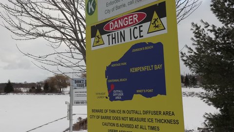 Thin Ice Sign Stock Video Footage 4k And Hd Video Clips